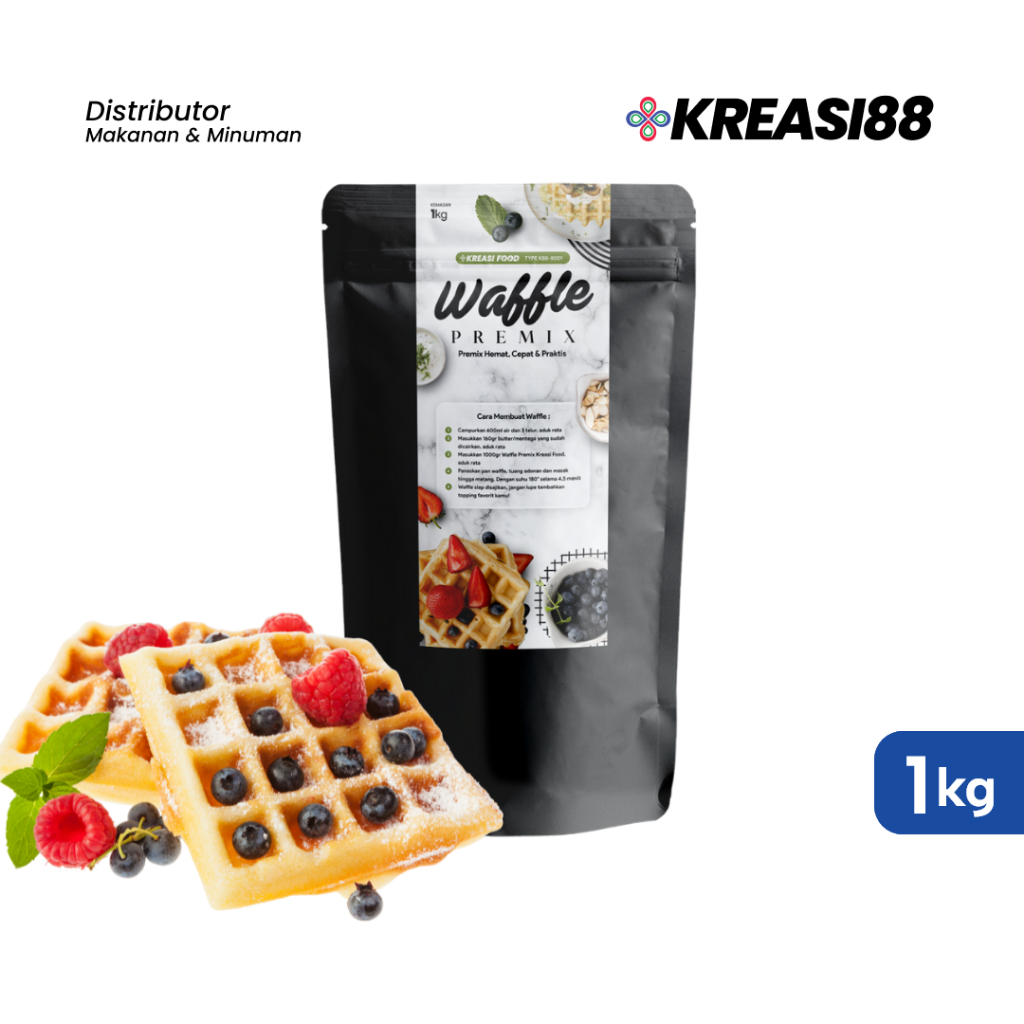 

Waffle Premix 1kg / Tepung Instant Waffle