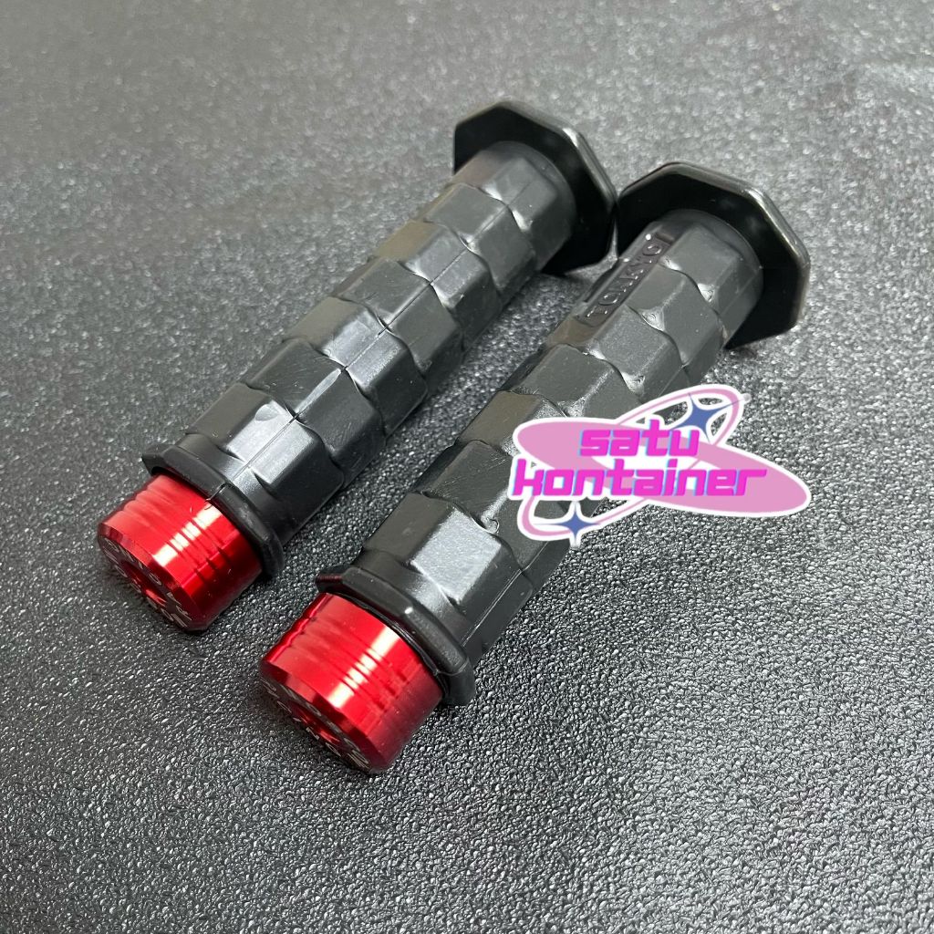 BESTPROMO HANDGRIP HAND GRIP HANDFAT SARUNG STANG OCTAGON + JALU STANG MERAH RCB PREMIUM PCX NMAX