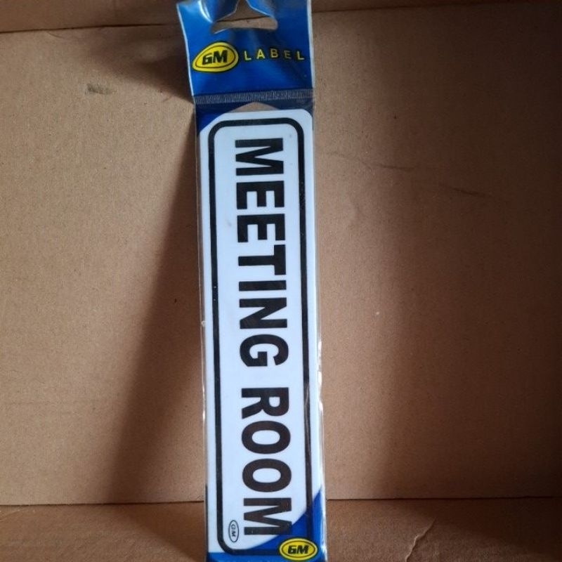 

acliric sign MEETING ROOM gm label