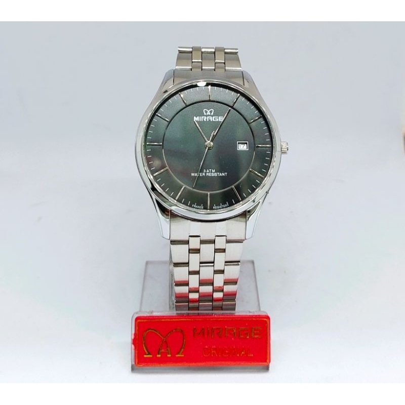 JAM TANGAN PRIA MIRAGE 8544BRP-M [BAHAN TALI STAINLESS 100% ANTI KARAT DAN TAHAN AIR]