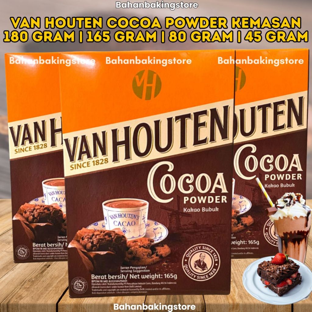 

VAN HOUTEN COCOA POWDER TERSEDIA KEMASAN 165 GRAM | 80 GRAM | 45 GRAM | COKLAT BUBUK VANHOUTEN COCOK UNTUK BAHAN MAKANAN DAN MINUMAN