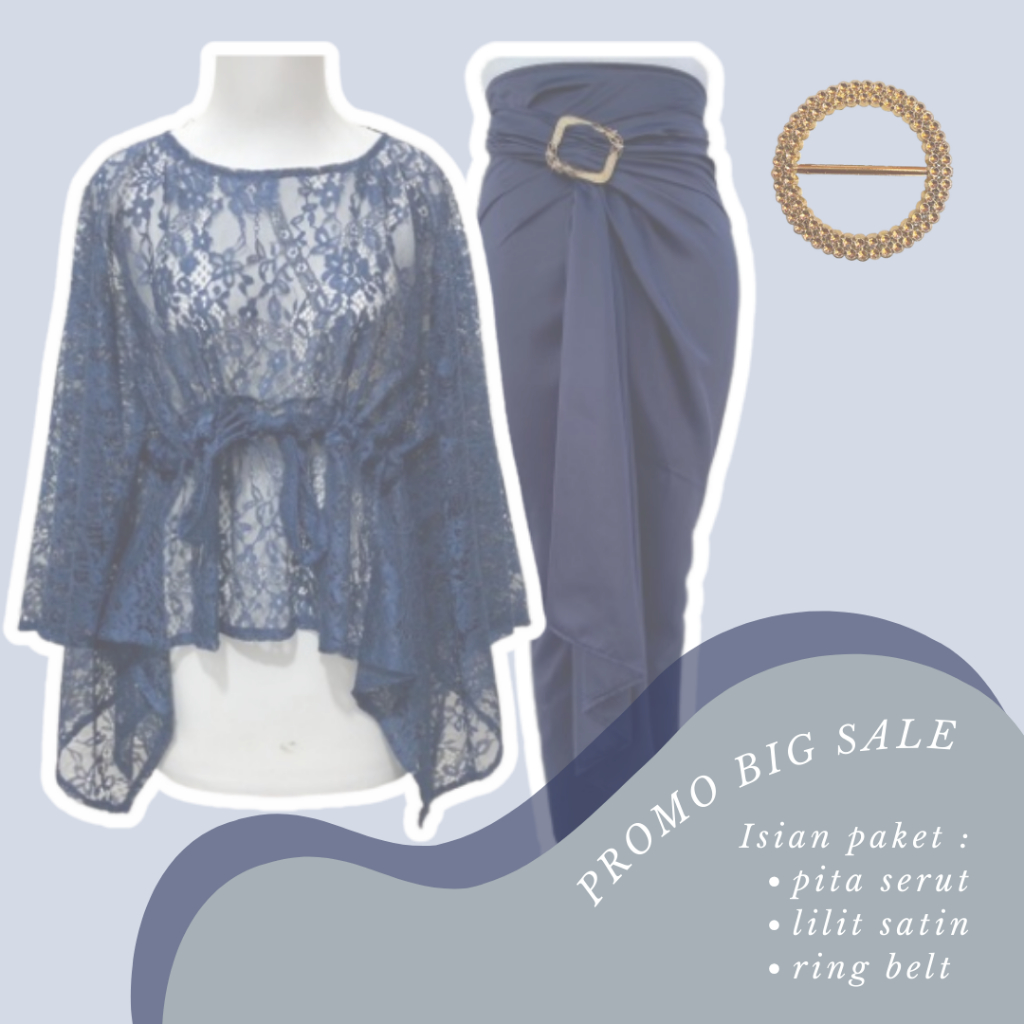 Outer Kebaya Brokat Kondangan Premium Kekinian Set Modern Brukat Kebaya Rok Layerx` Outer Lace Kebay