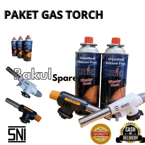 PAKET GAS TORCH | PORTEBLE GAS TORCH | BLANDER LAS SET + GAS | KEPALA LAS | ALAT BAKAR MAKANAN
