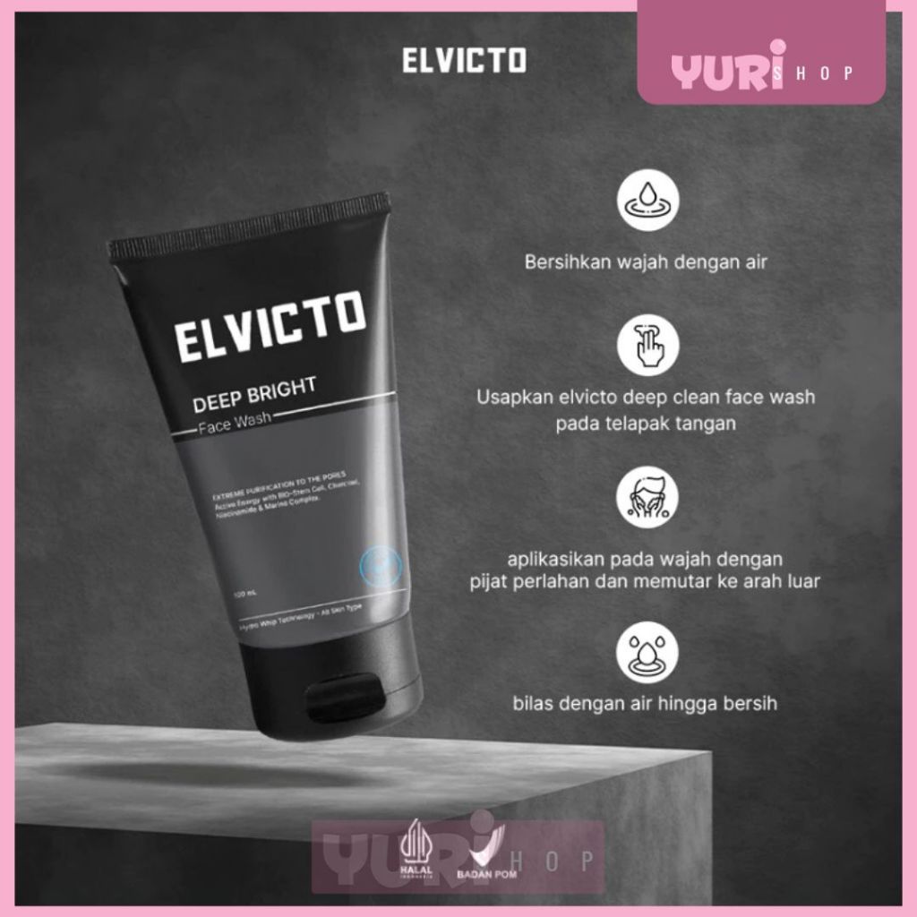 Elvicto Deep Bright Face Wash 100ml / Elvicto Anti Acne Face Wash 100ml