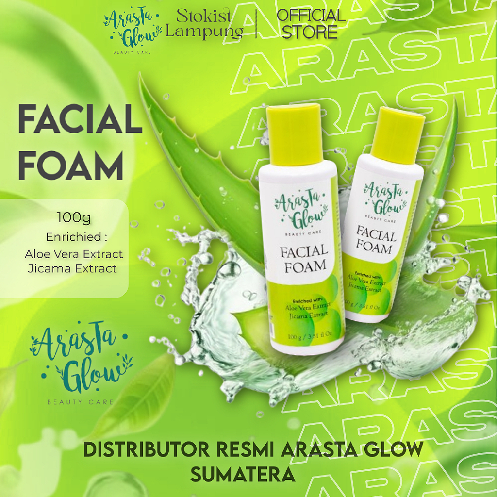[BISA COD] Facial wash Arasta Glow 100% Asli member resmi original BPOM/ arasta glow original BPOM