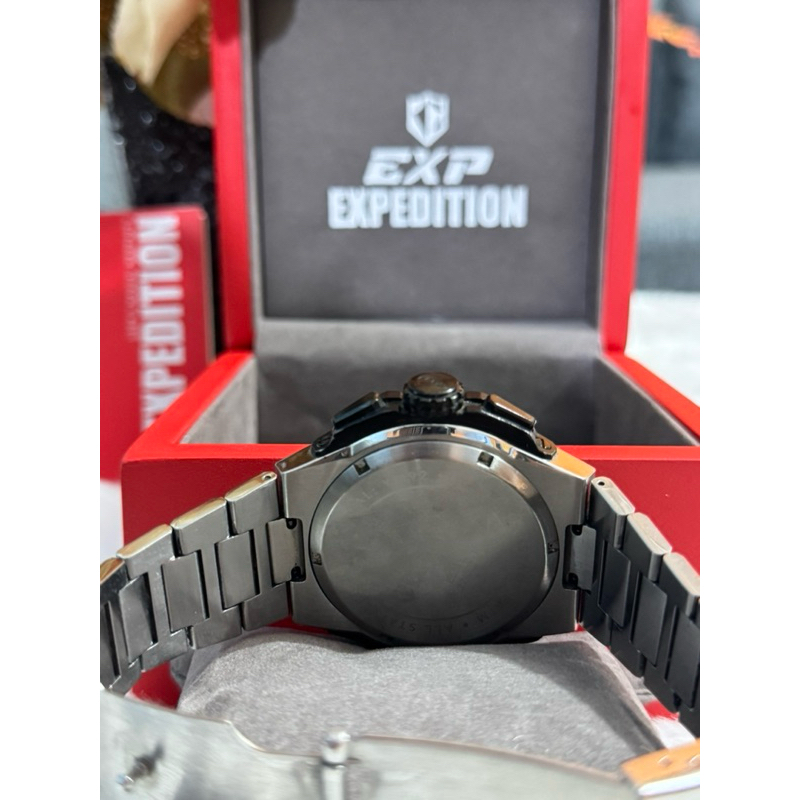 Dijual Cepat Jam Tangan Mewah Expedition, EXP 6818 MC Rantai Silver