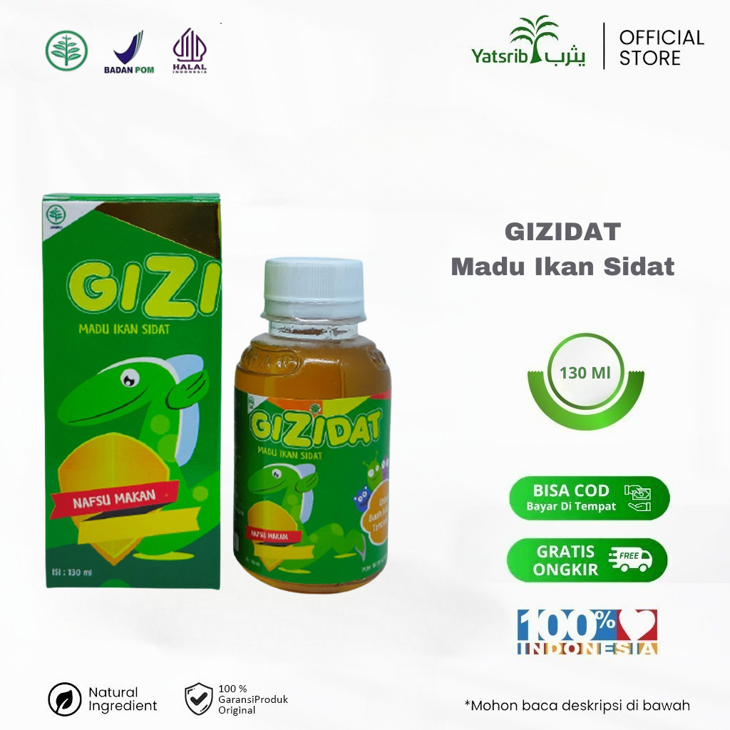 

GIZIDAT - Madu Ikan Sidat Untuk Nutrisi Otak Dan Daya Tahan Tubuh Anak 130 Ml