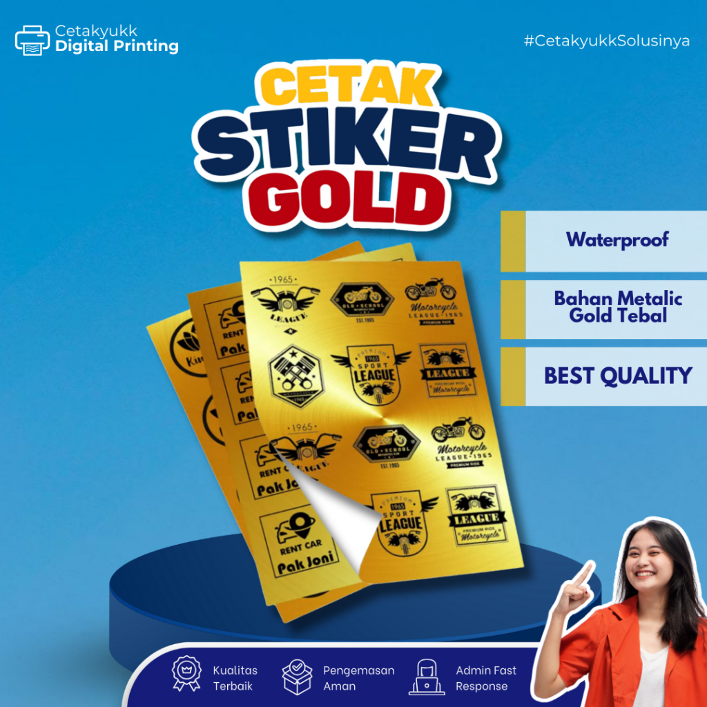

Cetak / Print Stiker Gold | Cetak / Print Stiker Gold | Tanpa Cutting