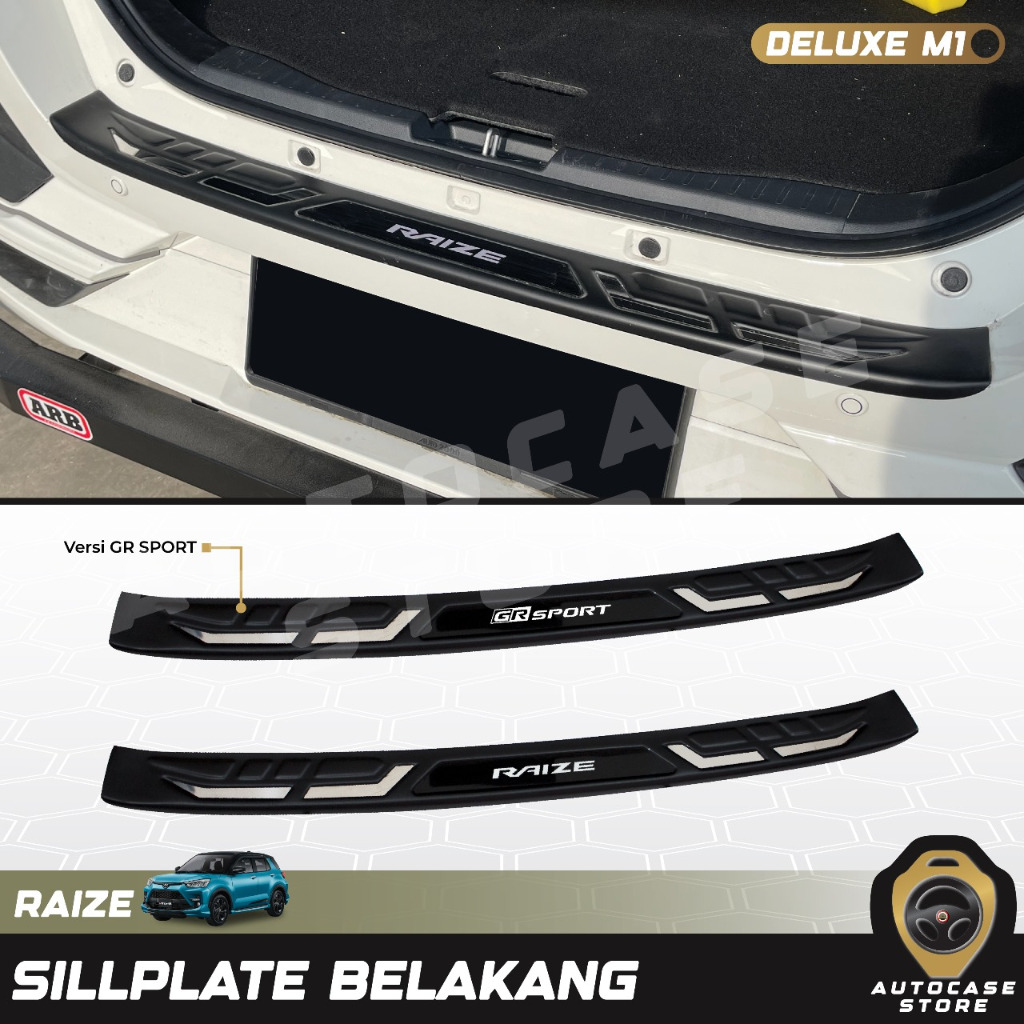 SILLPLATE BELAKANG RAIZE HITAM  VARIASI TULISAN GR SPORT DAN TULISAN RAIZE