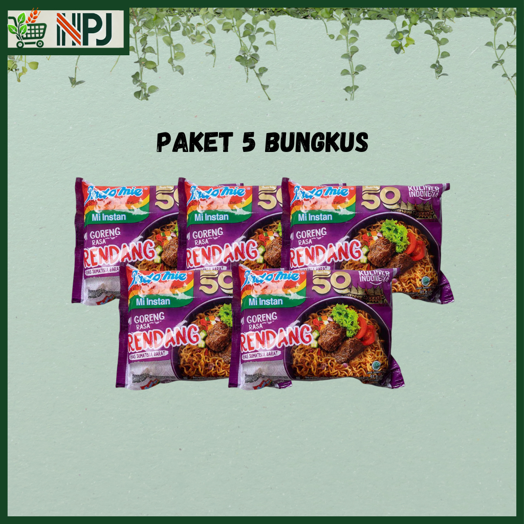 

Paket Indomie Goreng Rendang – Mi Instan Rasa Padang Gurih Pedas – Isi 5pcs / 20pcs