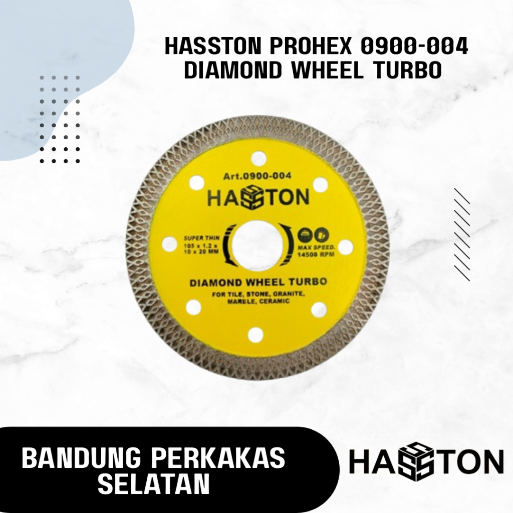 HASSTON PROHEX 0900-004 Diamond Wheel Turbo - Mata Pisau Potong Granit