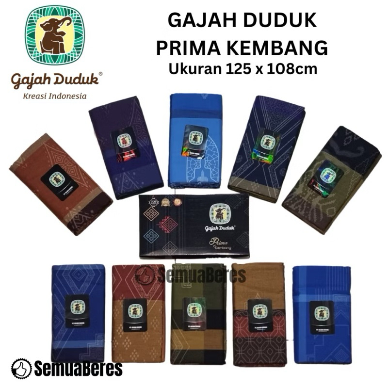 SARUNG GAJAH DUDUK PRIMA KEMBANG/KAIN SARUNG TENUN DEWASA