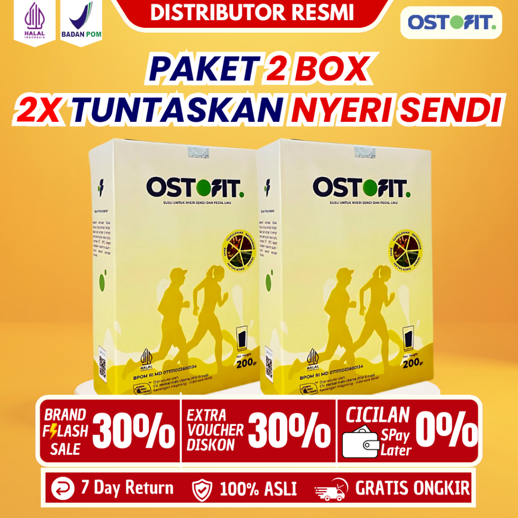 

OSTOFIT - Susu Sembuhkan Nyeri Sendi 200gr Tanpa Efek Samping Paket 2 box dan 3 box