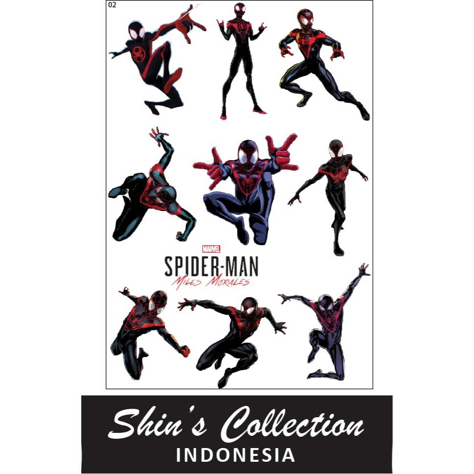 

Sticker stiker Spiderman Morales Marvel 1 pc