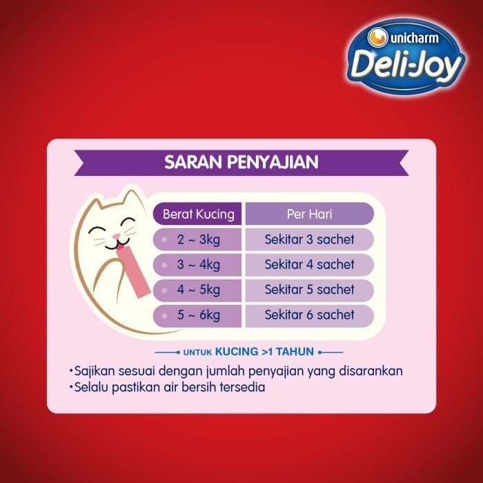 Paket Hemat Pet Care Deli Joy Makanan Kucing Basah & Snack Kucing - 6 Pcs