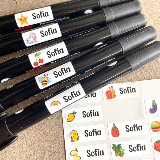 

Stiker Label Nama Anak Waterproof - Size S
