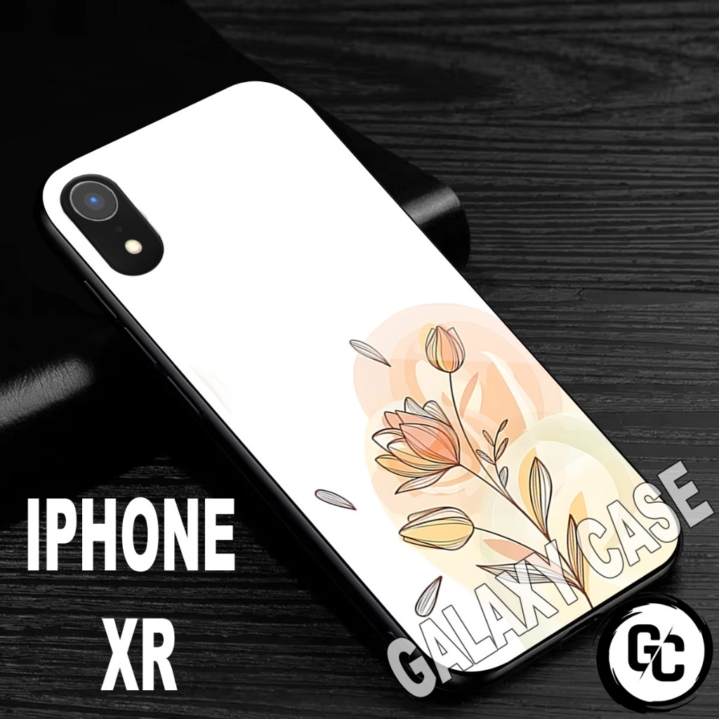 Case Hp IPHONE XR/GC11/motif gambar BUNGA/casing IPHONE XR/kesing/case/softcase/glossy