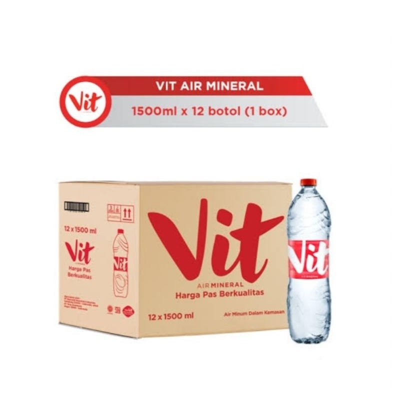 

Vit Air Mineral Botol 1500 ml 1 dus isi 12 / Air Minum