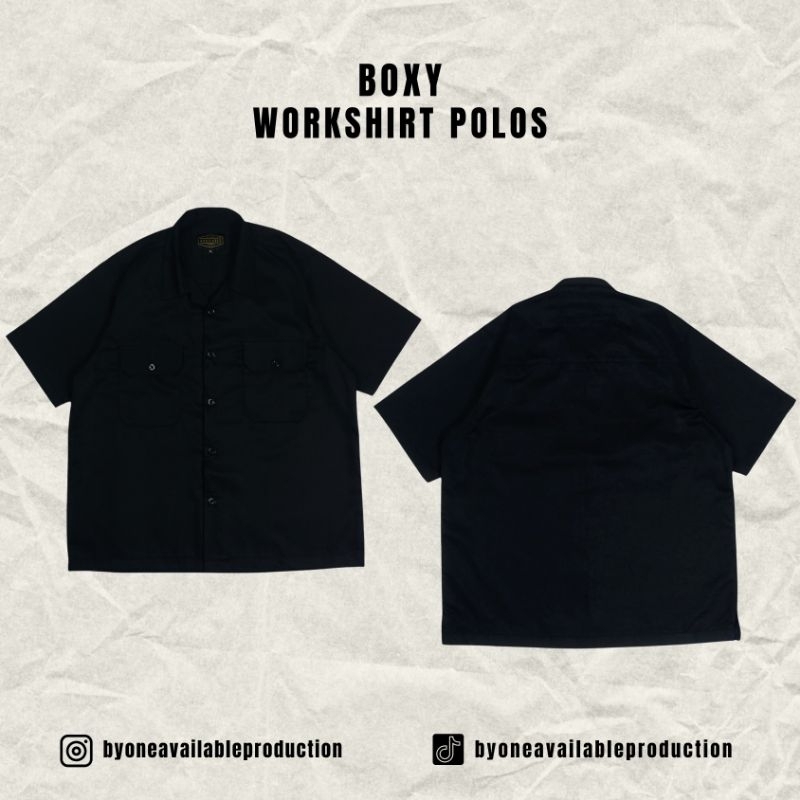 Workshirt Boxy - Workshirt Boxy Polos - Kemeja Polos Boxy -  kemeja polos - workshirt Boxy Polos hit