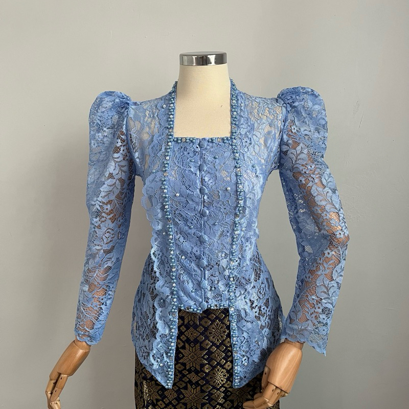 Kebaya Kancing Depan Longbet Pundak Balon | Kebaya Modern | Kebaya Wisuda