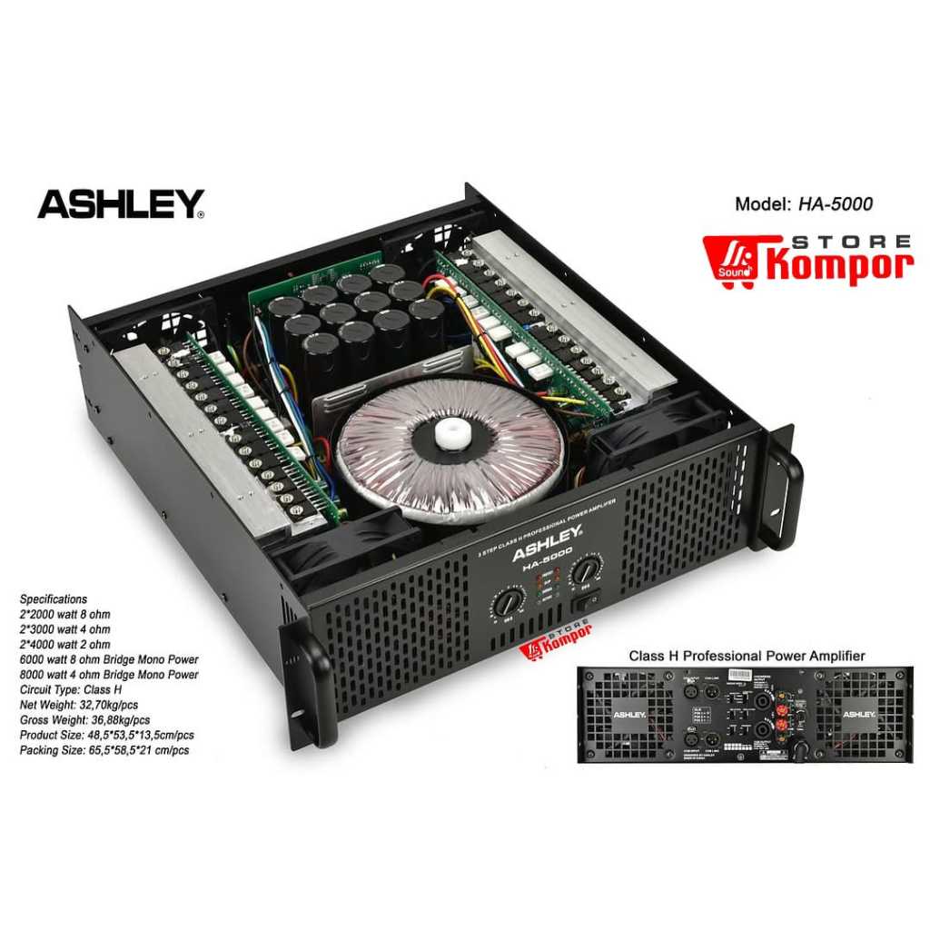 Power ASHLEY HA5000 Class H Original HA 5000