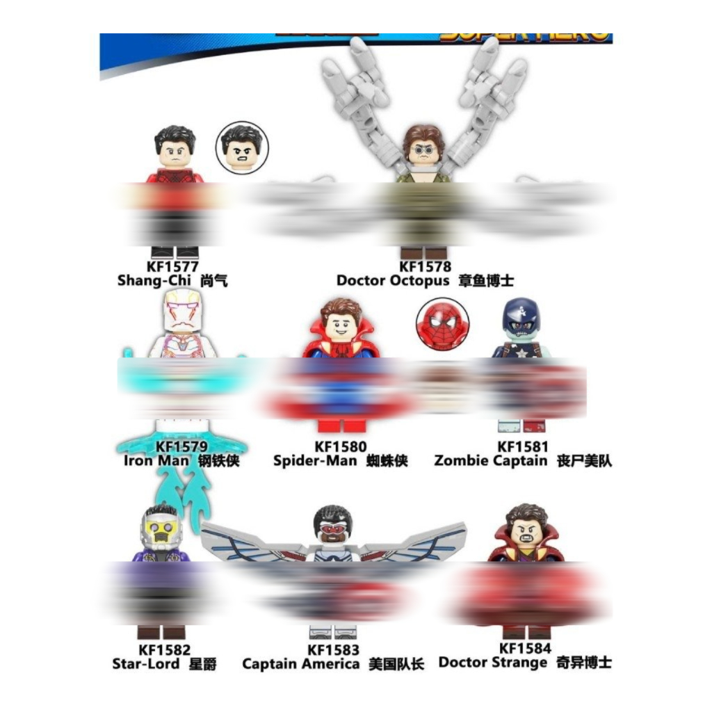 KF6145 FALCON CAPTAIN AMERICA STRANGE DOC OCK SHANG CHI Action Figure Brick Mainan Edukasi DIY