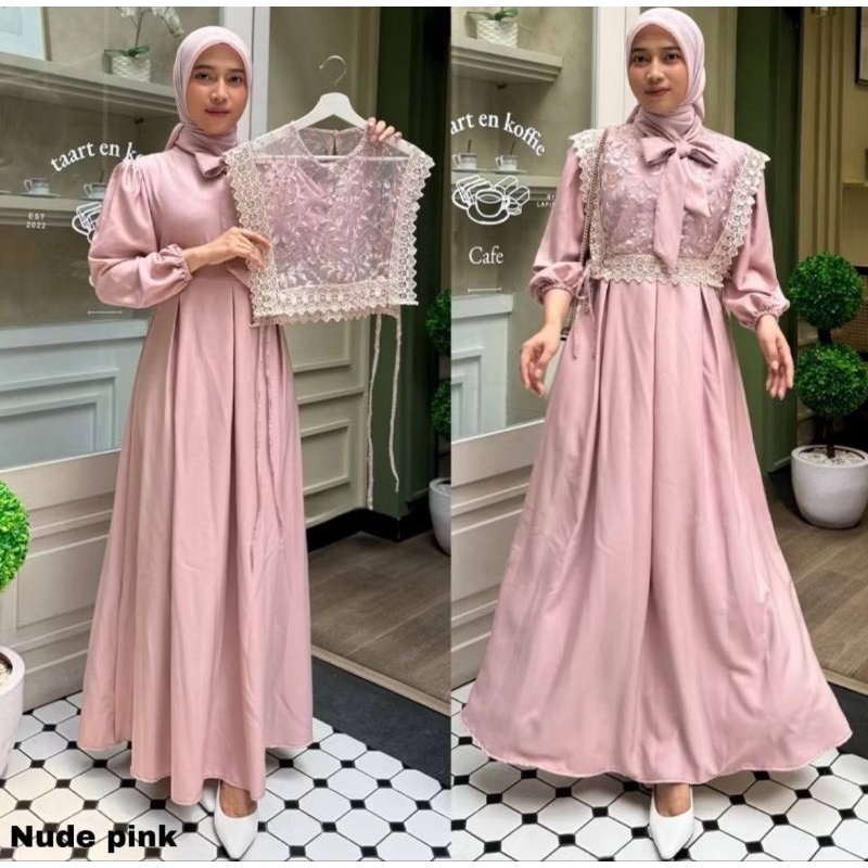 Dress Gamis Kondangan Rompi Elegan Fashion Muslimah Style Kondangan Mewah Muslimah Gamis Malaysia Tr