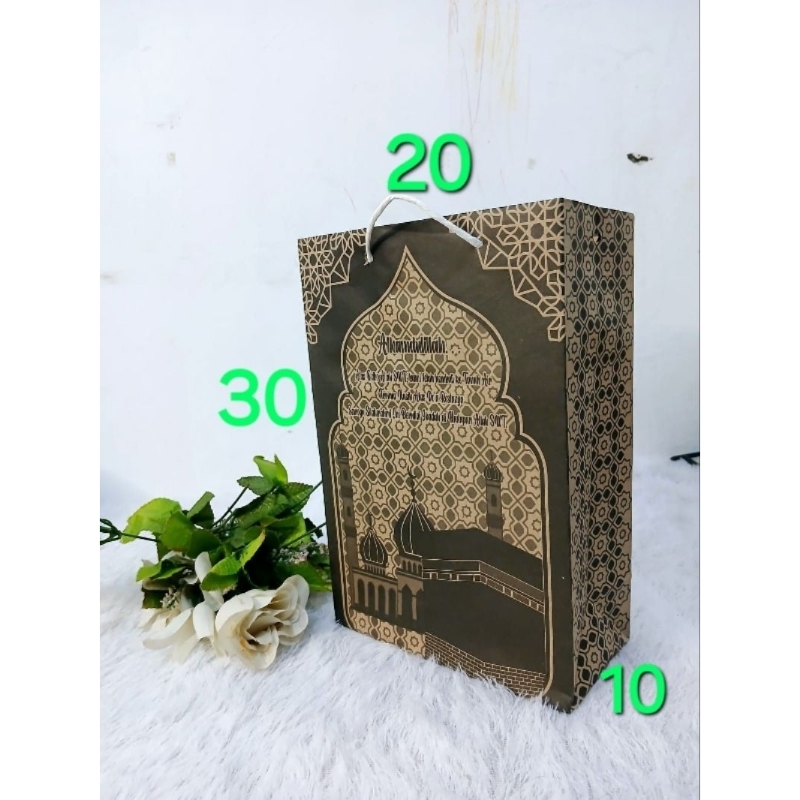

Paper bag//Tas_kertas_motif//Tas_motif acara haji dan umroh_20x30x10