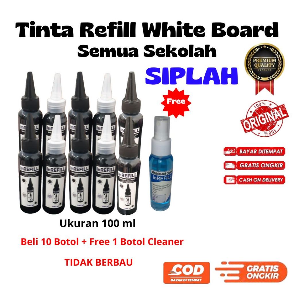 

Tinta isi ulang spidol white board Tinta Spidol refill 100ml