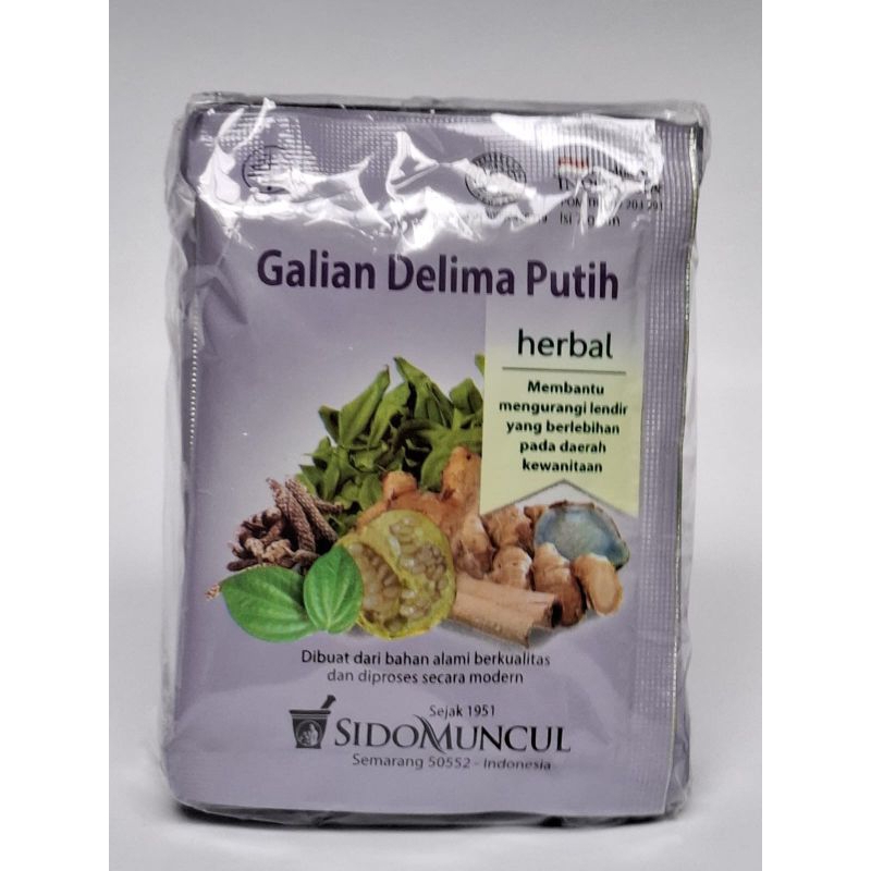 

JAMU SIDOMUNCUL GALIAN DELIMA PUTIH KEMASAN PACK ISI 10 SACHETS
