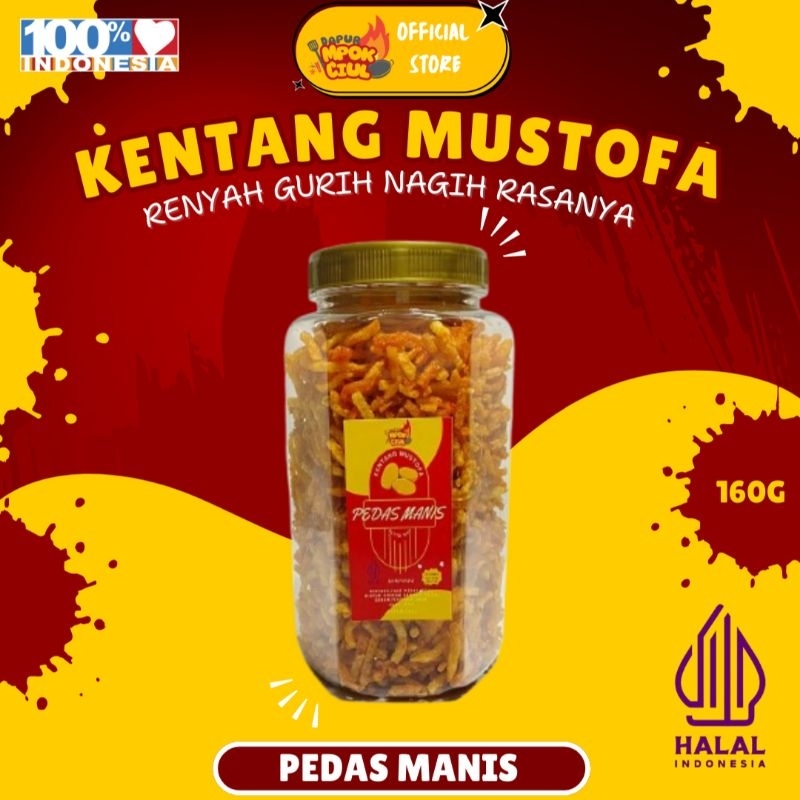 

Kentang Mustafa Gurih Renyah - Pedas Manis 160Gram