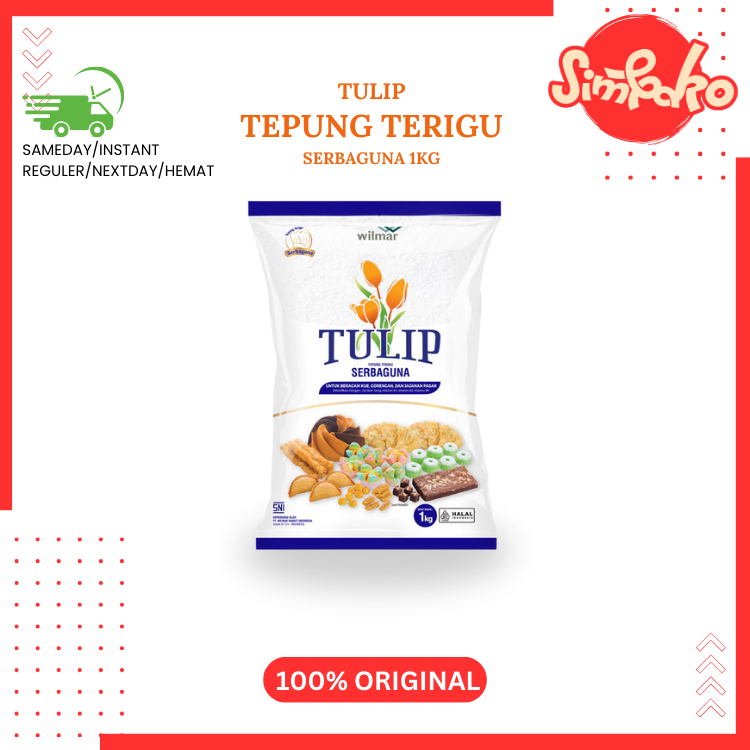 

SIMBAKO - TULIP Tepung Terigu Serbaguna Halus Halal 1KG