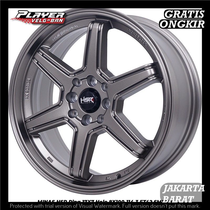 VELG MOBIL PALANG6 RING17 UNTUK RAIZE MOBILIO FELEK HSR MINAS R17 L7 PCD4X100/4X114,3 ET42 SMBRZ