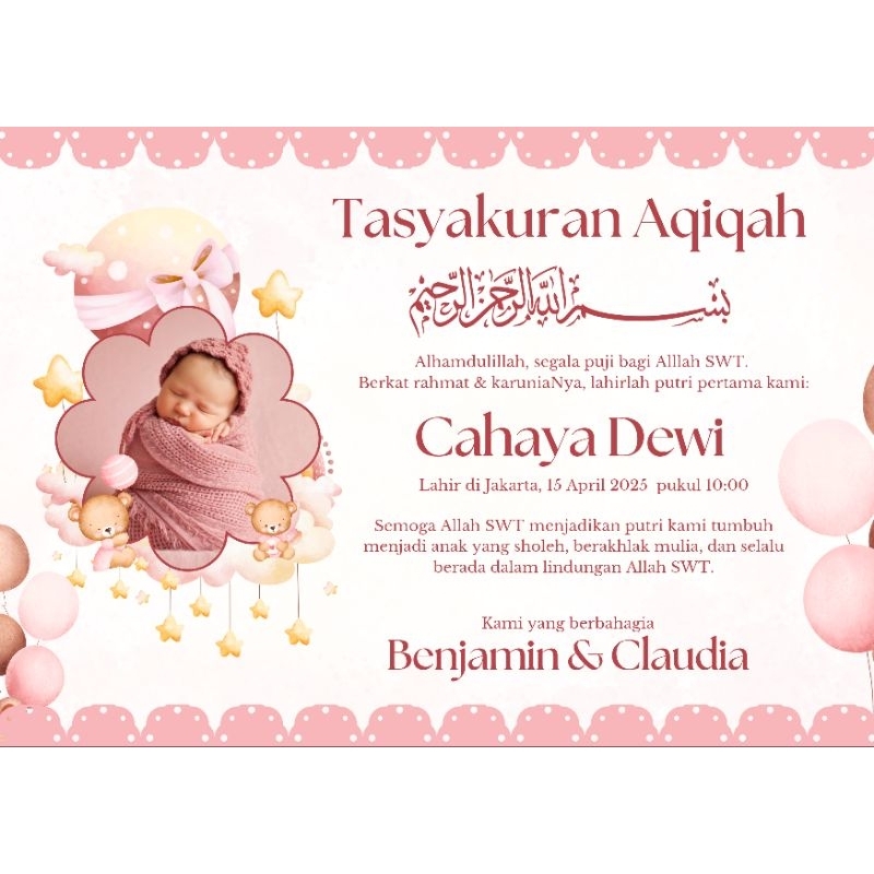 

Stiker Tasyakuran/Aqiqah Anak Gratis Desain Ukuran Bisa Custom Min Order 5pcs