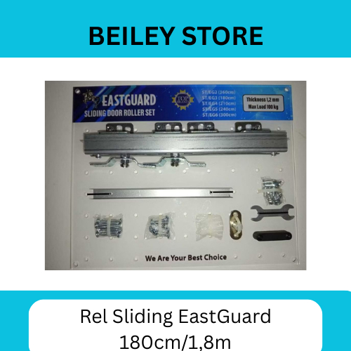 REL PINTU GESER (180CM) GALVANIS / REL PINTU SLIDING BESI