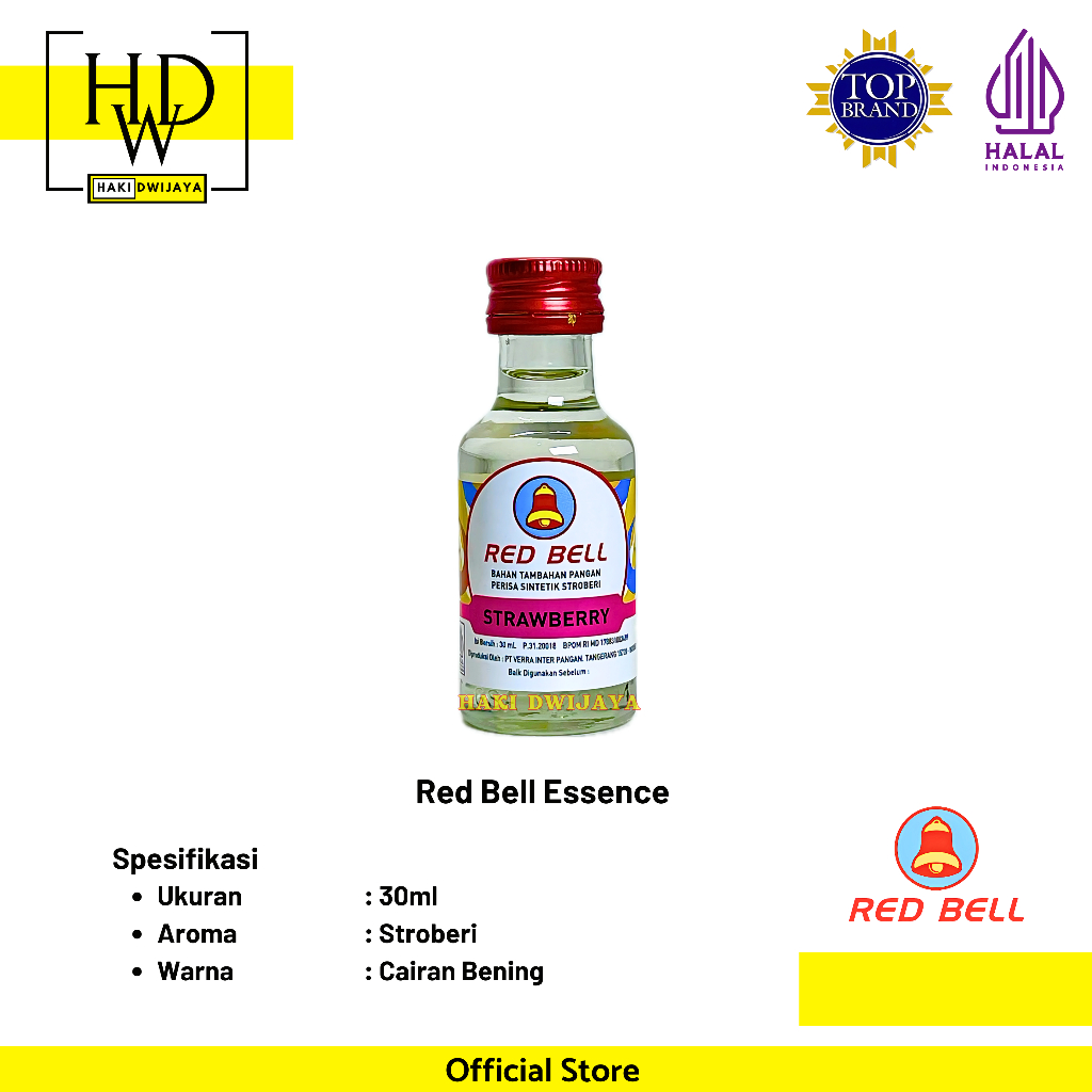 

[30ml] Red Bell Essence Strawberry Botol Kaca
