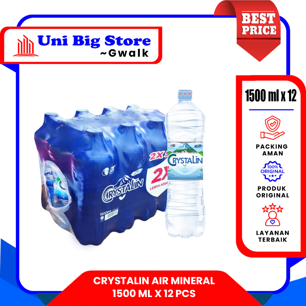 

CRYSTALIN AIR MINERAL BOTOL - (1500 ml x 12 pcs) DUS