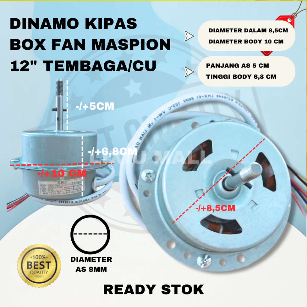 Dinamo Mesin Motor Kipas Angin Boxfan / Kipas Duduk Kotak untuk merk Maspion FULL TEMBAGA
