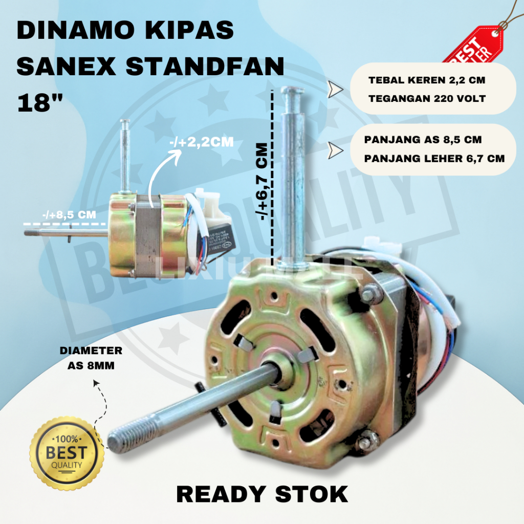 Dinamo Kipas Angin SANEX 18 inch Baling - Baling Besi Standfan/MOTOR KIPAS ANGIN SANEX 18 INCH/ KIPA
