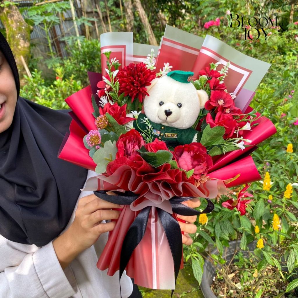 Buket Boneka Wisuda/Profesi | Buket Polisi | Buket TNI Tentara | Buket Guru/Dokter | Hadiah Pelantik
