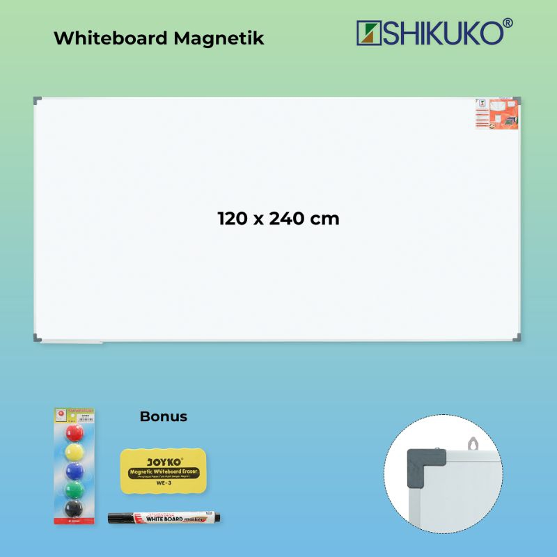

Papan Tulis Gantung Whiteboard Magnet Shikuko 120 x 240