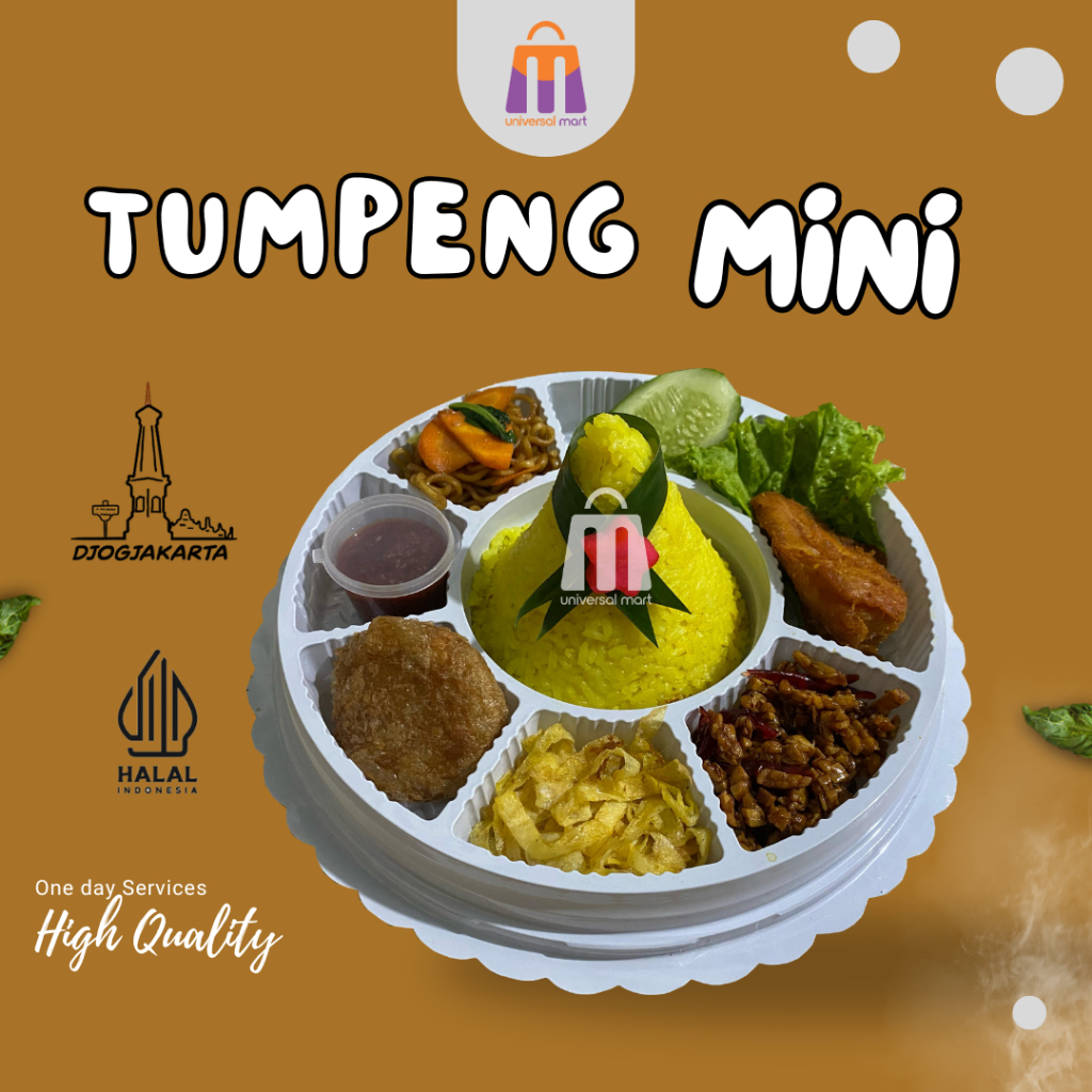 

TUMPENG MINI NASI KUNING SIAP SAJI MENU BERVARIASI