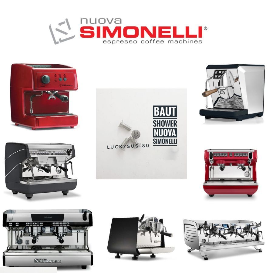 simonelli baut shower screen stainless