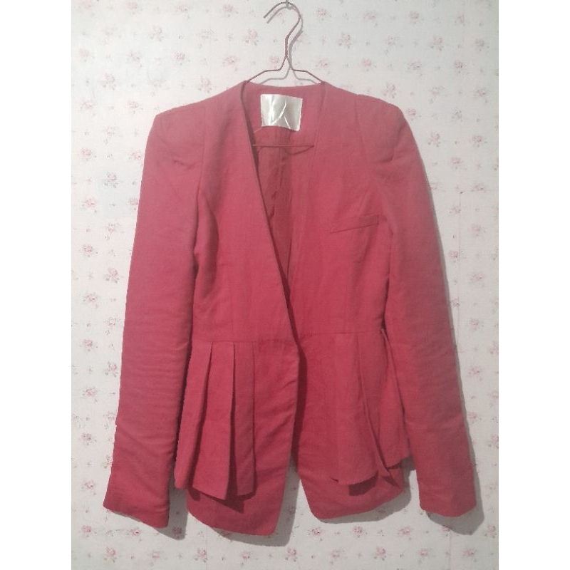 Blazer Peplum Pink Fushia