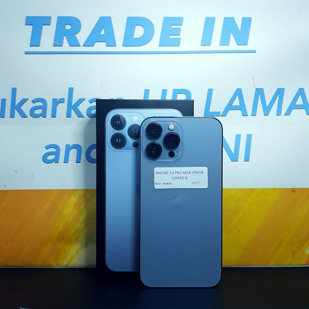 Iphone 13 Pro Max 256Gb Ex ibox Sierra Blue Second Bekas Fullset