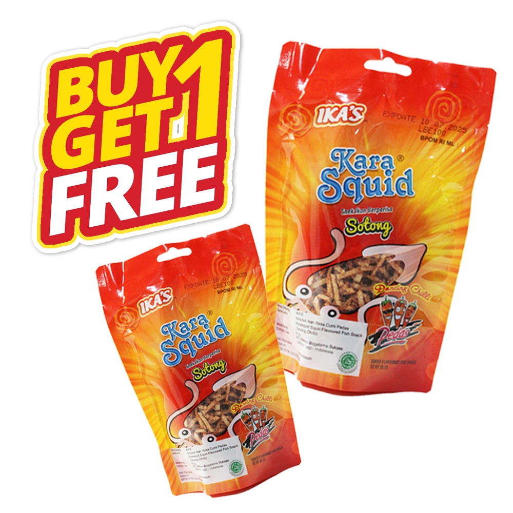 

BUY 1 GET 1 FREE Ikas Karasquid Squid Flavoured Fish Snack Dancing Chilli | Snack Ikan