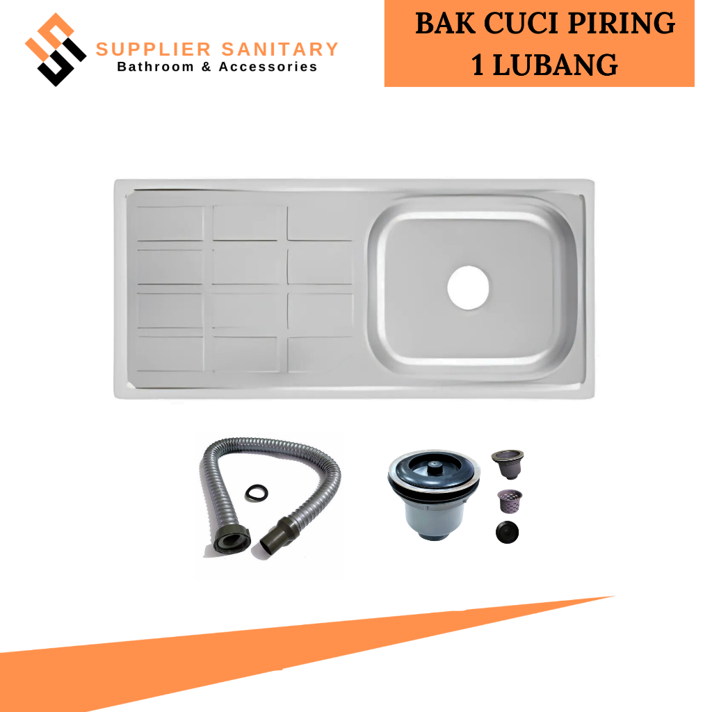 BAK CUCI PIRING STENLIES 96 X 43/WASTAFEL CUCI PIRING/KITCHEN SINK