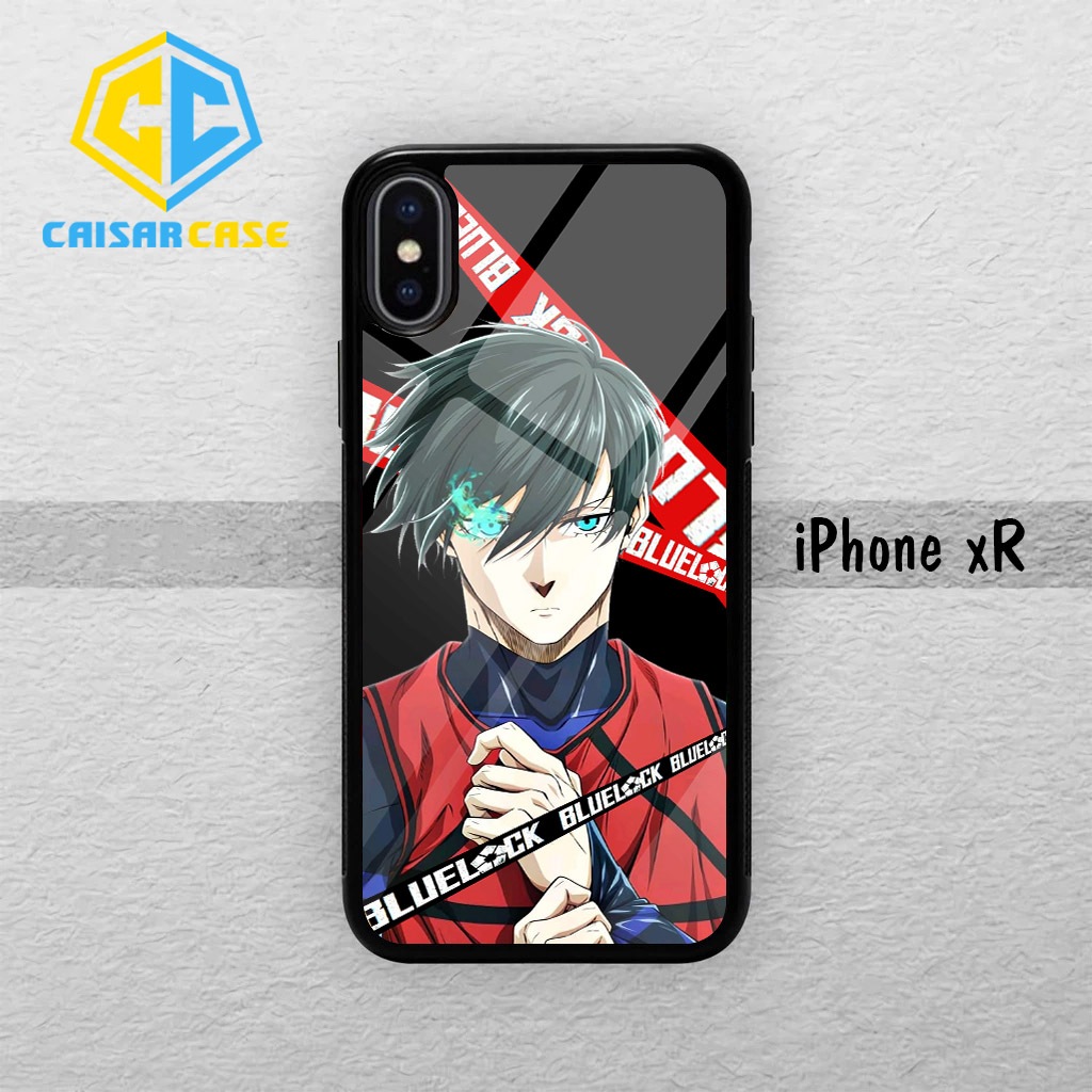 Case Glossy Iphone X XS XS MAX XR Casing Kilau Softcase Hardcase Keren Case Motif Blue Lock