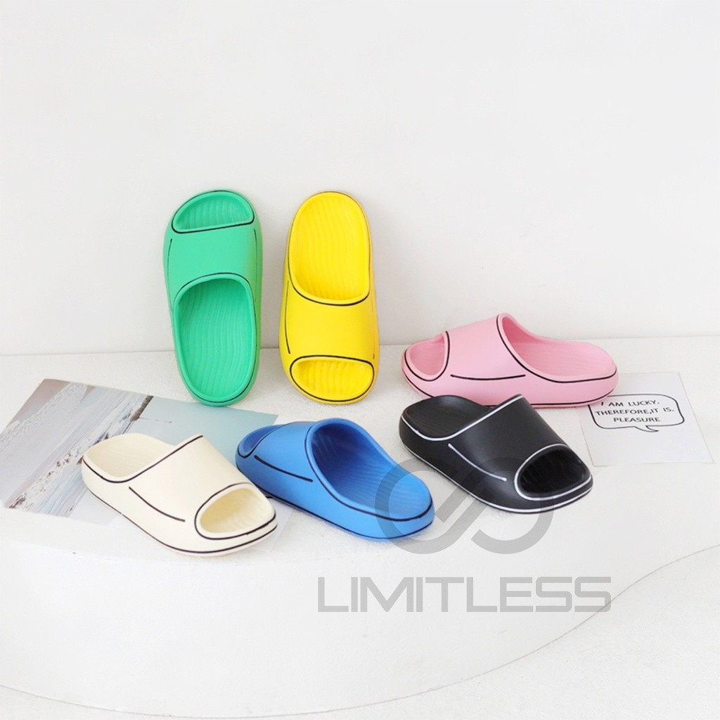 Sandal Anak Cartoon Cewek Cowok Slip On Sendal Anak Selop Unisex Lucu Sandal Selop Anak Ringan limit