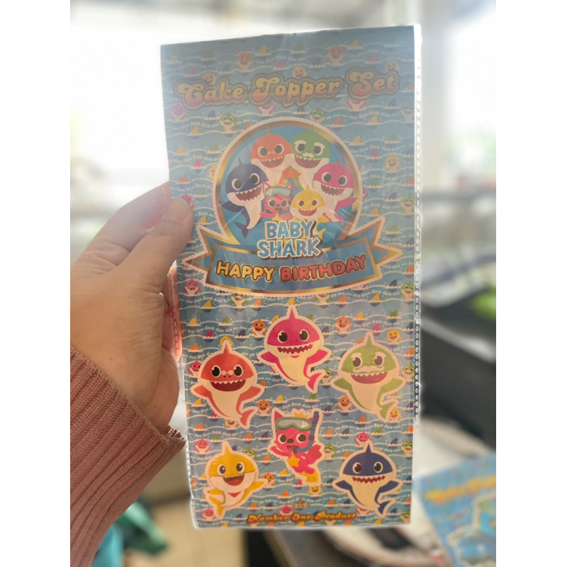 topper kue ulang tahun baby shark